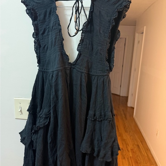 Free People Black Backless Ruffled Dress - Picture 2 of 3